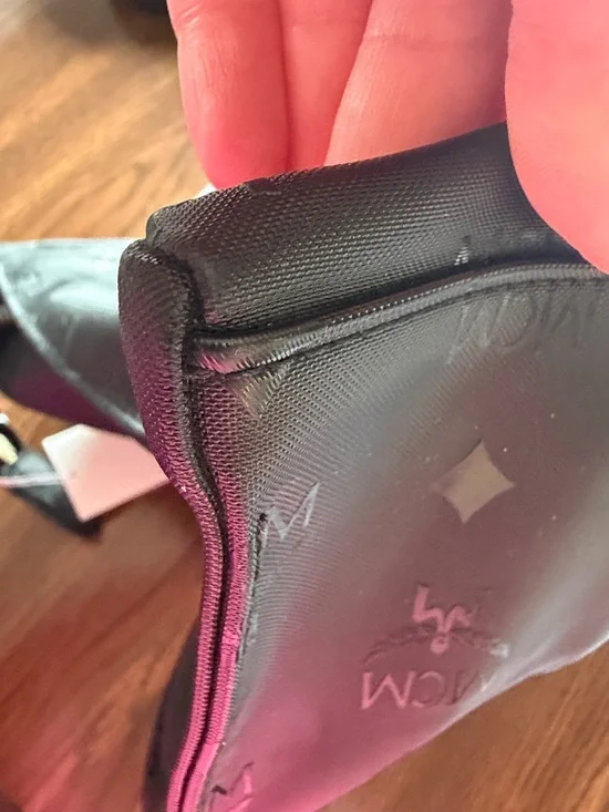 MCM Black Tote with Gold Plaque and Studs - Picture 12 of 14